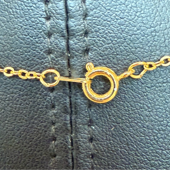 Vintage Tropical Palm Tree Charm Pendant Necklace Gold Tone 18” Chain - Picture 4 of 4